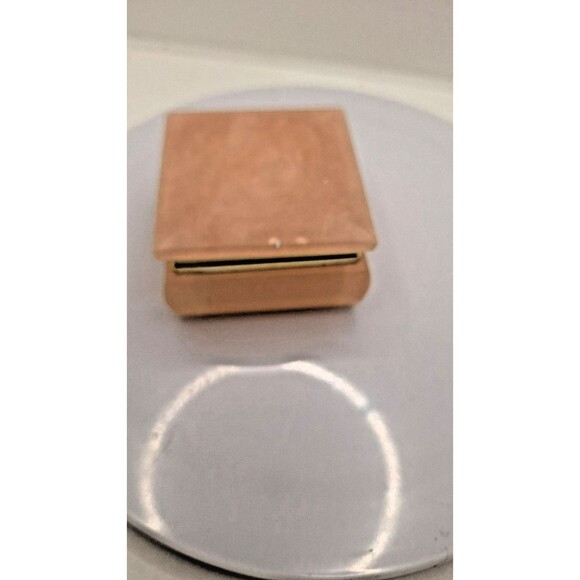 Alabaster Vintage Trinket Jewelry Box Hinged Heavy Italy Pink - Picture 9 of 9